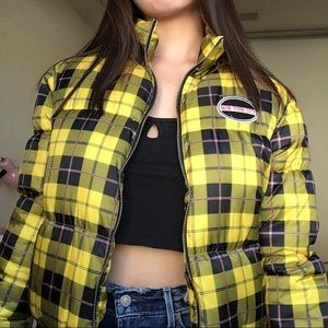 (NWT) Plaid Print Puffer Jacket, New York City